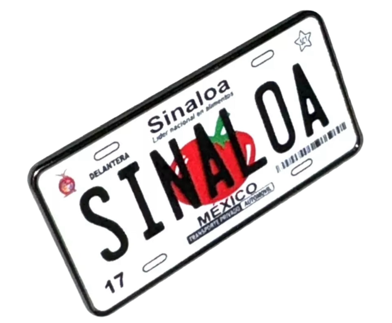 Sinaloa License Plate Hat Pin