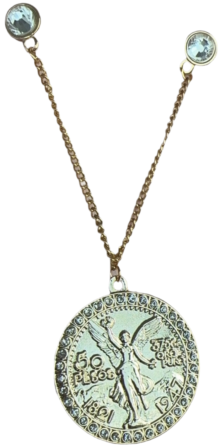 Chain With Centenario Hat Pin Enamel Cadenita Con Centenario Pins Para Gorra