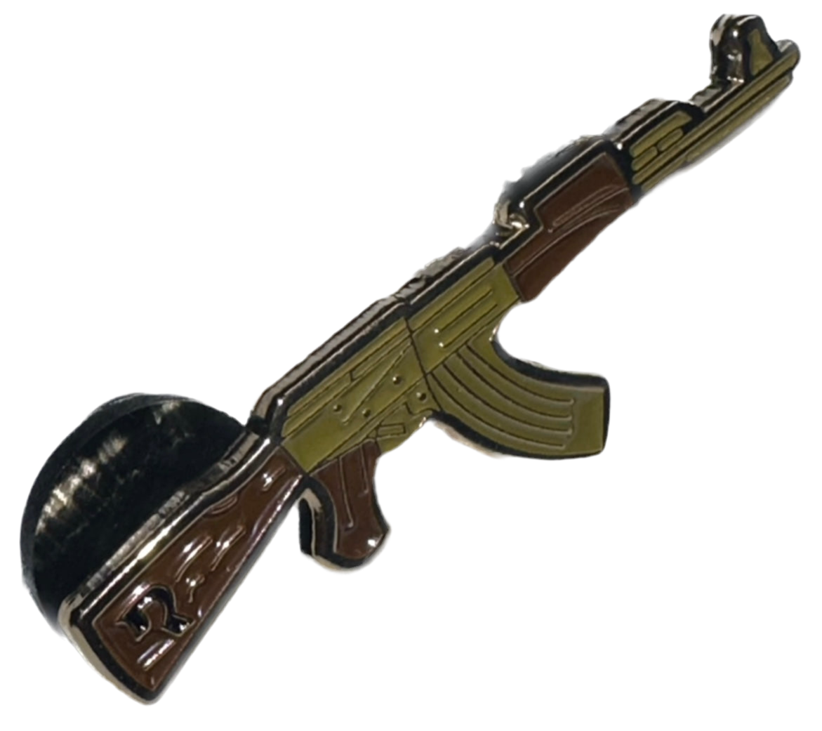 Ak-47 Cuerno De Chivo Metal Hat Pin
