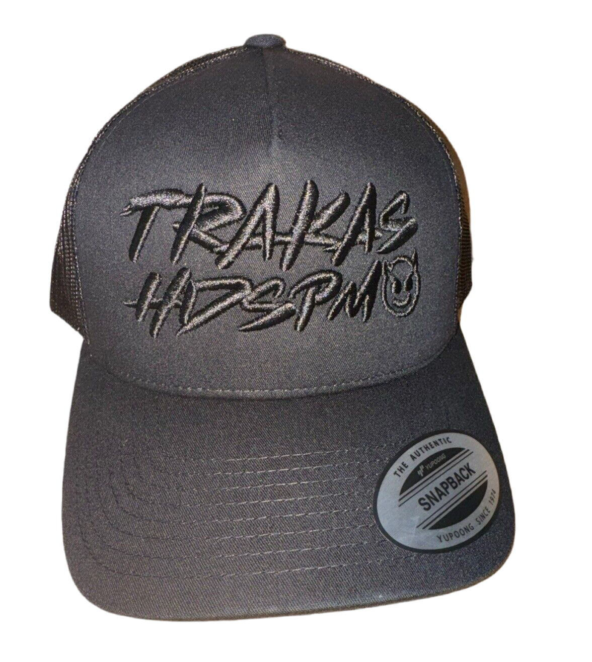 TRAKAS HDSPM , Gorra Negra Trucker SnapBack Curved Mesh Back