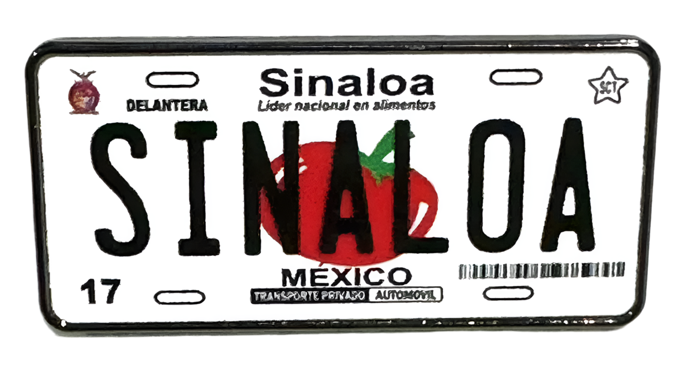 Sinaloa License Plate Hat Pin