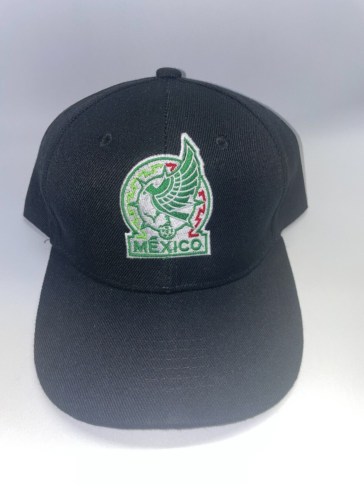 New Mexico Soccer Logo Custom Embroidered Black Baseball Cap