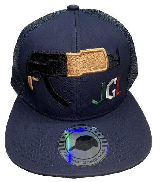 JGL Draco 3D Dark Blue Trucker SnapBack