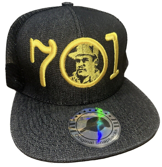 701 JGL El Chapo Chapiza Black Denim Trucker SnapBack