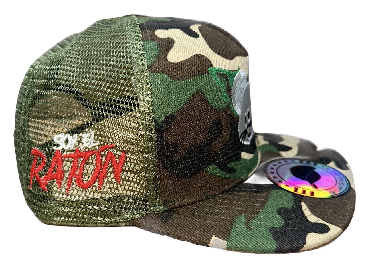 Soy El Raton Ovidio Guzman JGL Chapiza Camo  Trucker Hat 2Designs