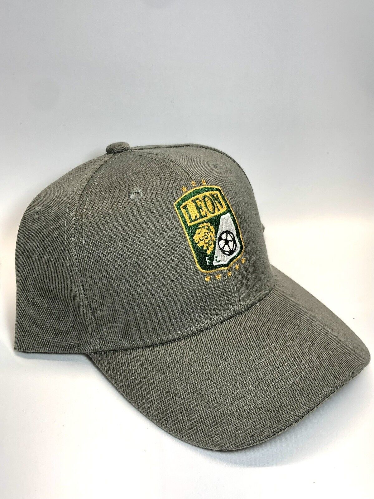 Leon Soccer Custom Embroidered Gray Baseball Cap