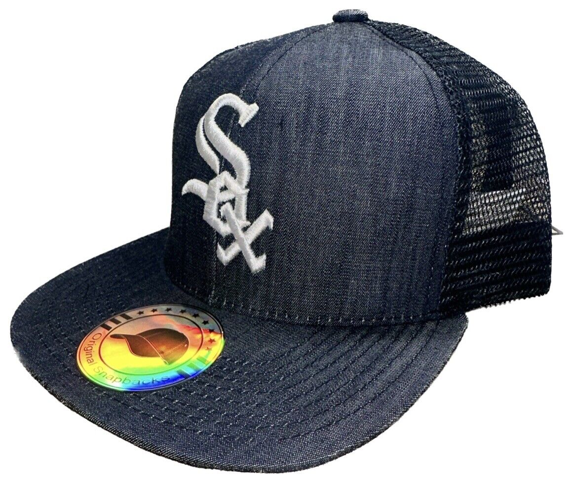 Chicago White Sox Blue Denim Trucker  Snapback