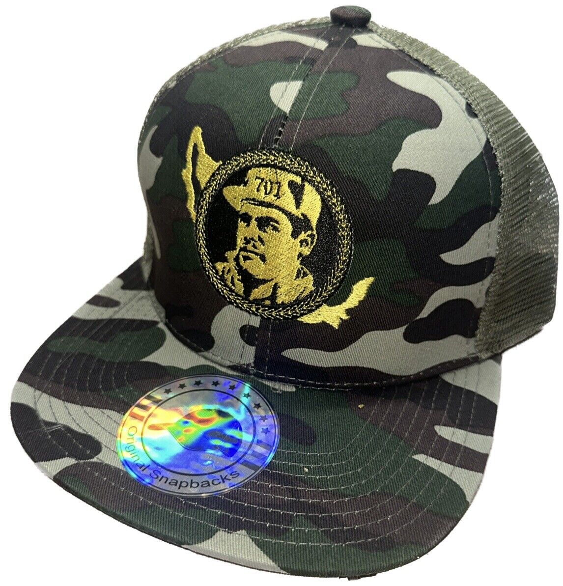 701 JGL El Chapo Chapiza Camo Trucker SnapBack