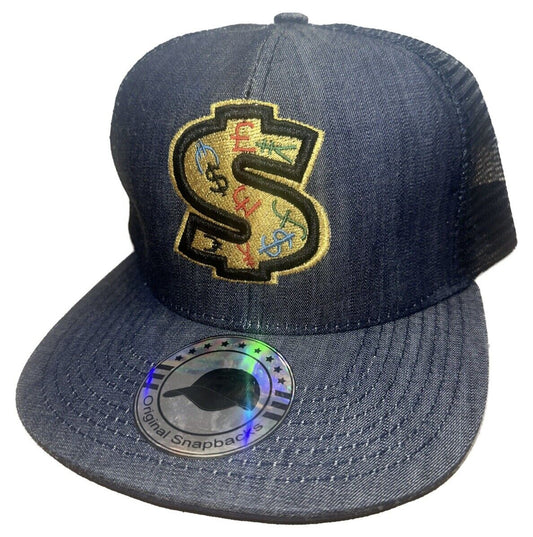 Golden Dollar Metallic 3D Custom Embroidered Trucker SnapBack