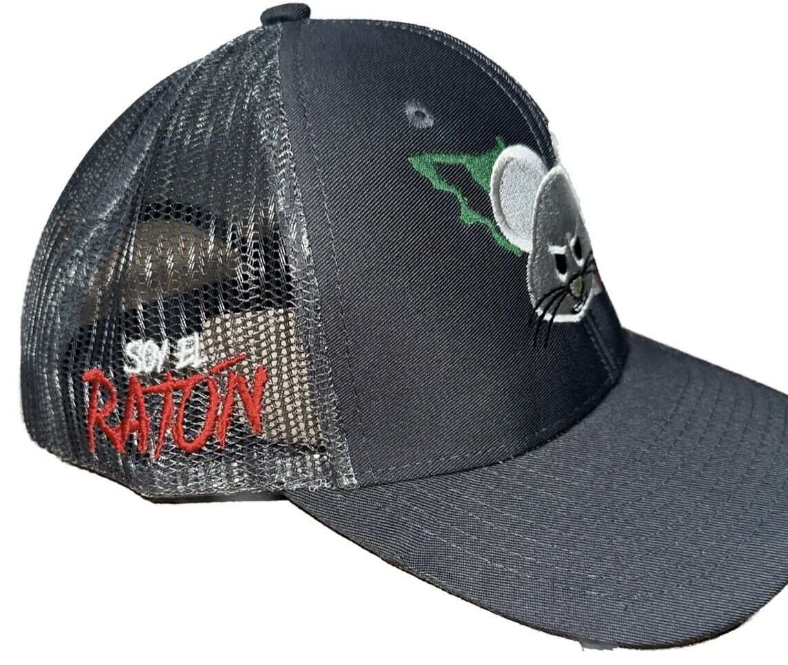 Soy El Raton Ovidio Guzman JGL Chapiza Embroidered Gray Trucker Hat 2Designs