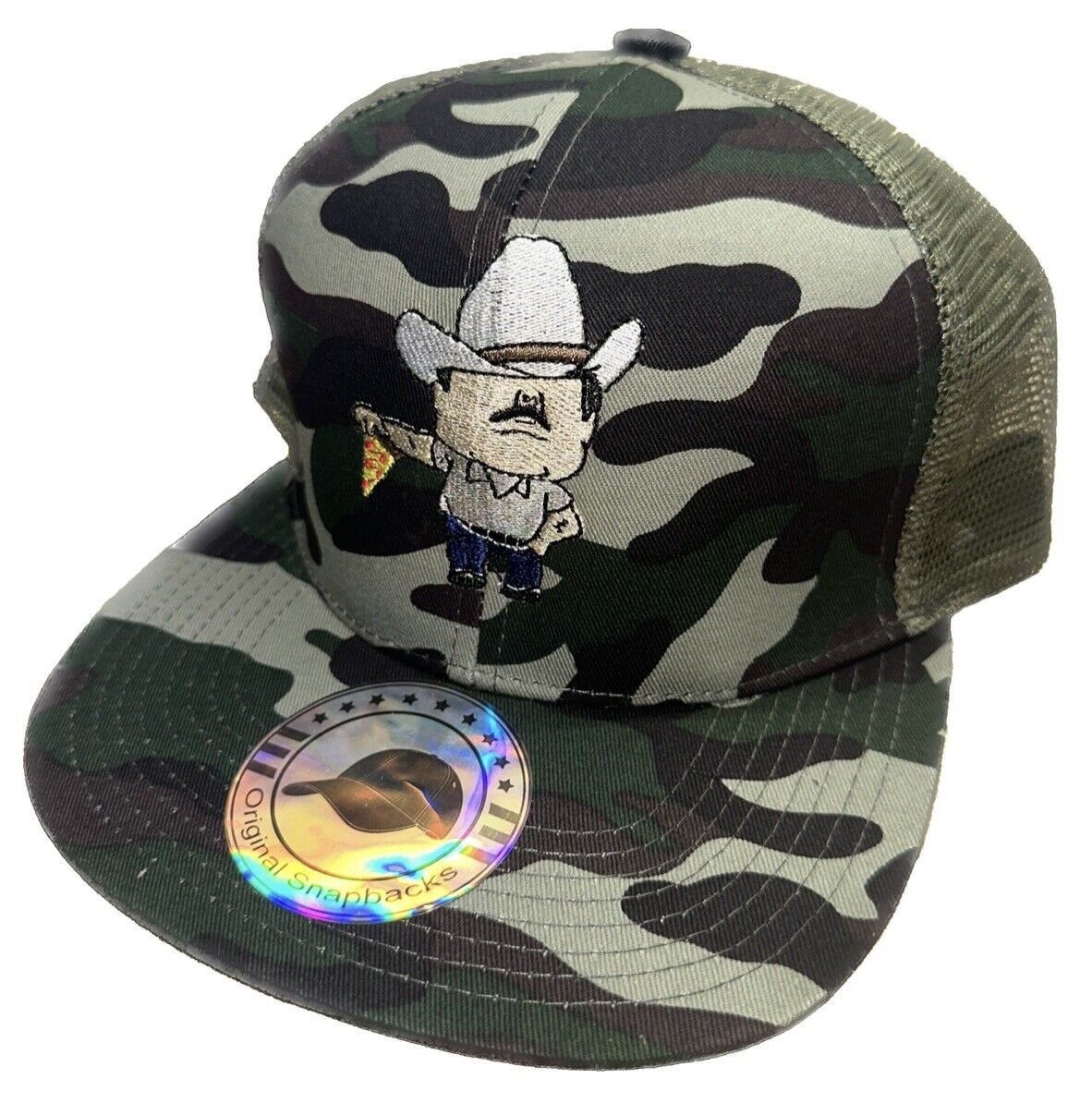 El Mayo Mayiza Chapiza El Chapo JGL 701 Custom Embroidered Camo Trucker SnapBack