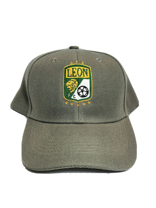 Leon Soccer Custom Embroidered Gray Baseball Cap