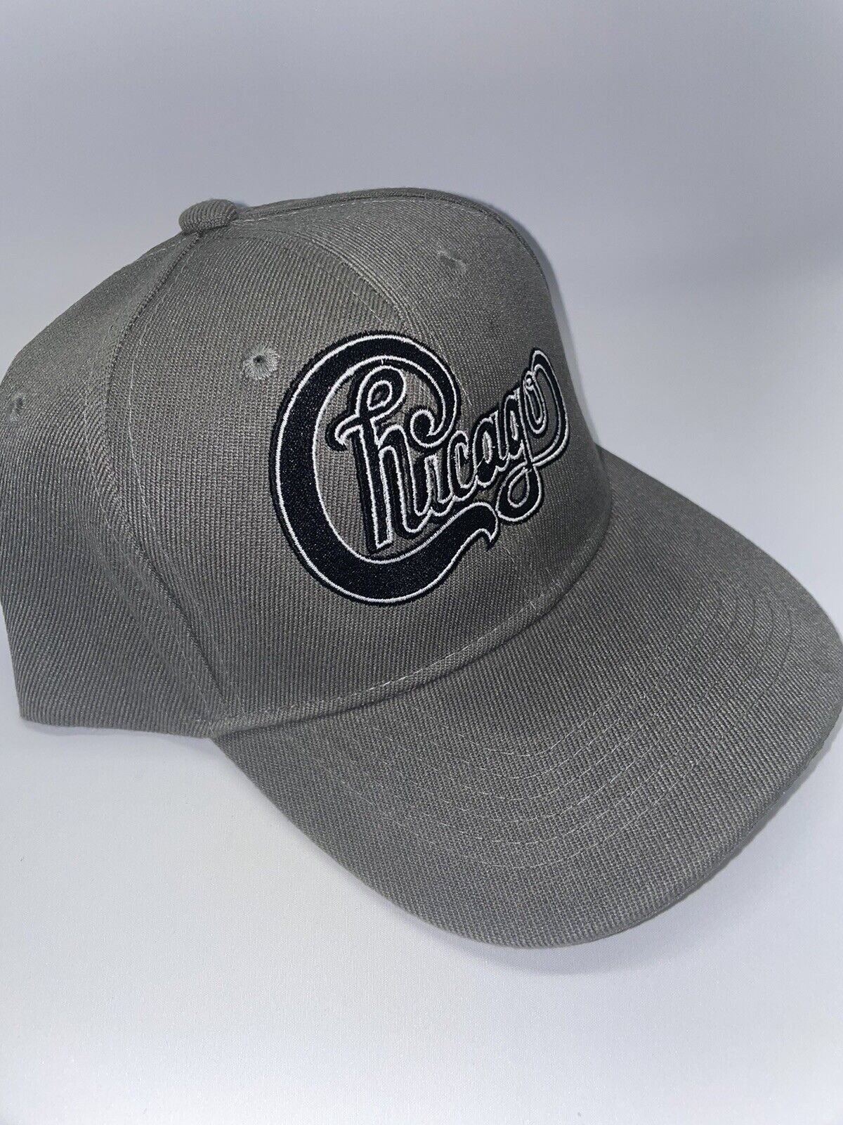 Chicago Logo Custom Embroidered Gray Baseball Cap