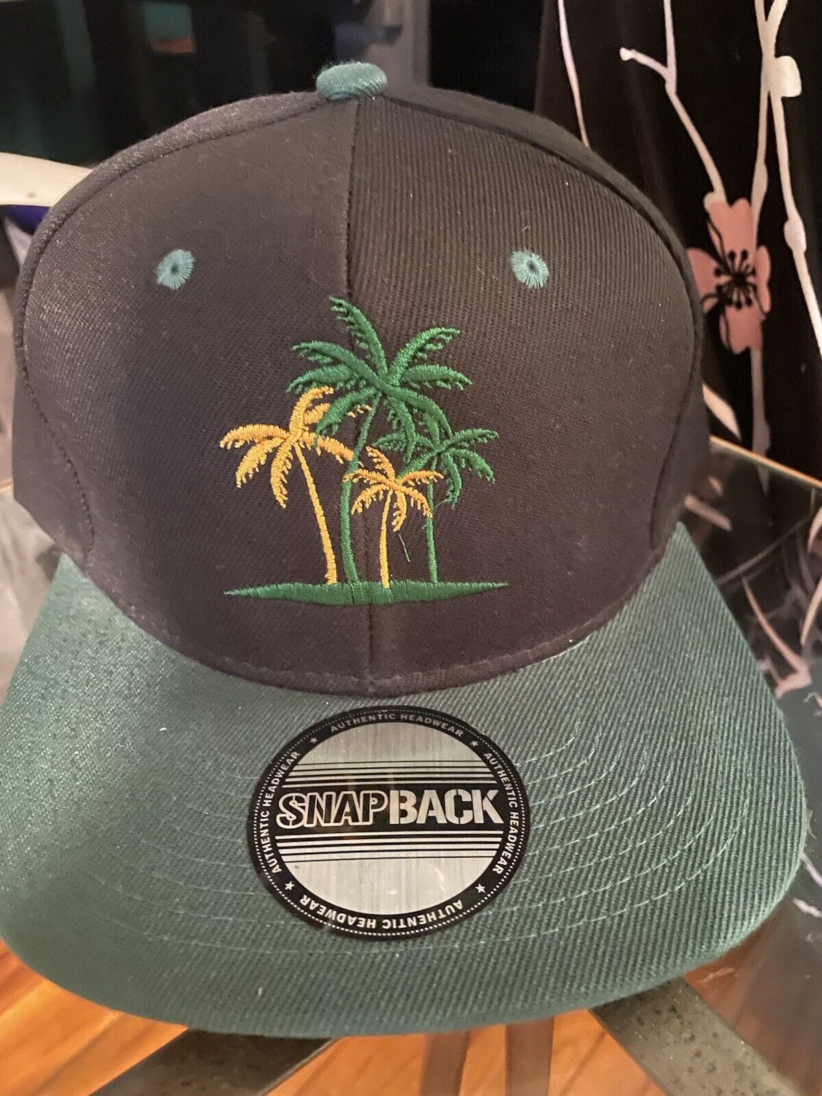 Palm Trees Black/Green SnapBack