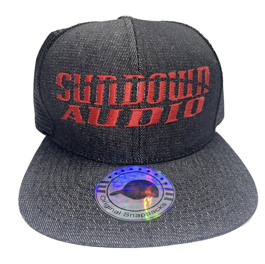 Sundown Audio Black Denim Trucker SnapBack