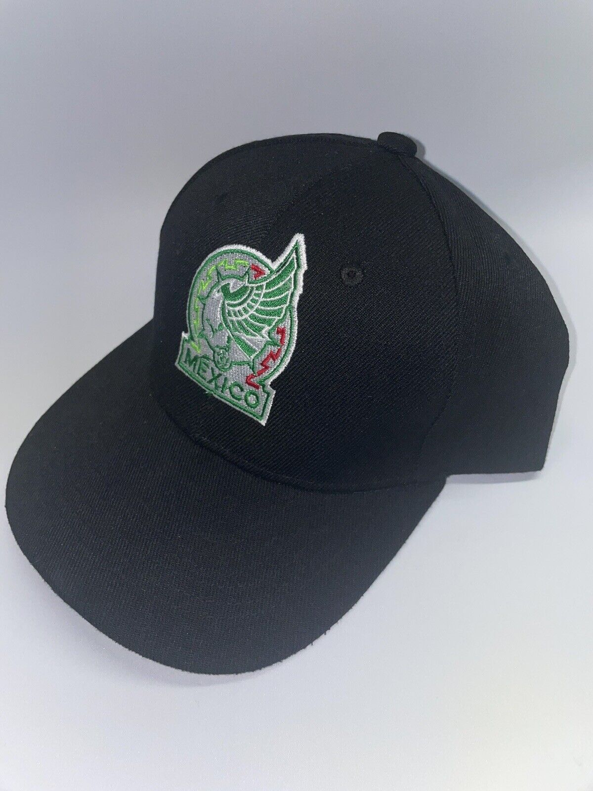 New Mexico Soccer Logo Custom Embroidered Black Baseball Cap