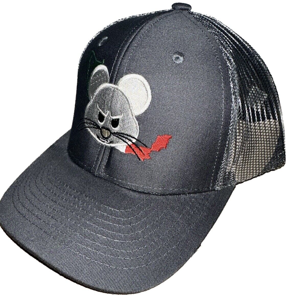 Soy El Raton Ovidio Guzman JGL Chapiza Embroidered Gray Trucker Hat 2Designs