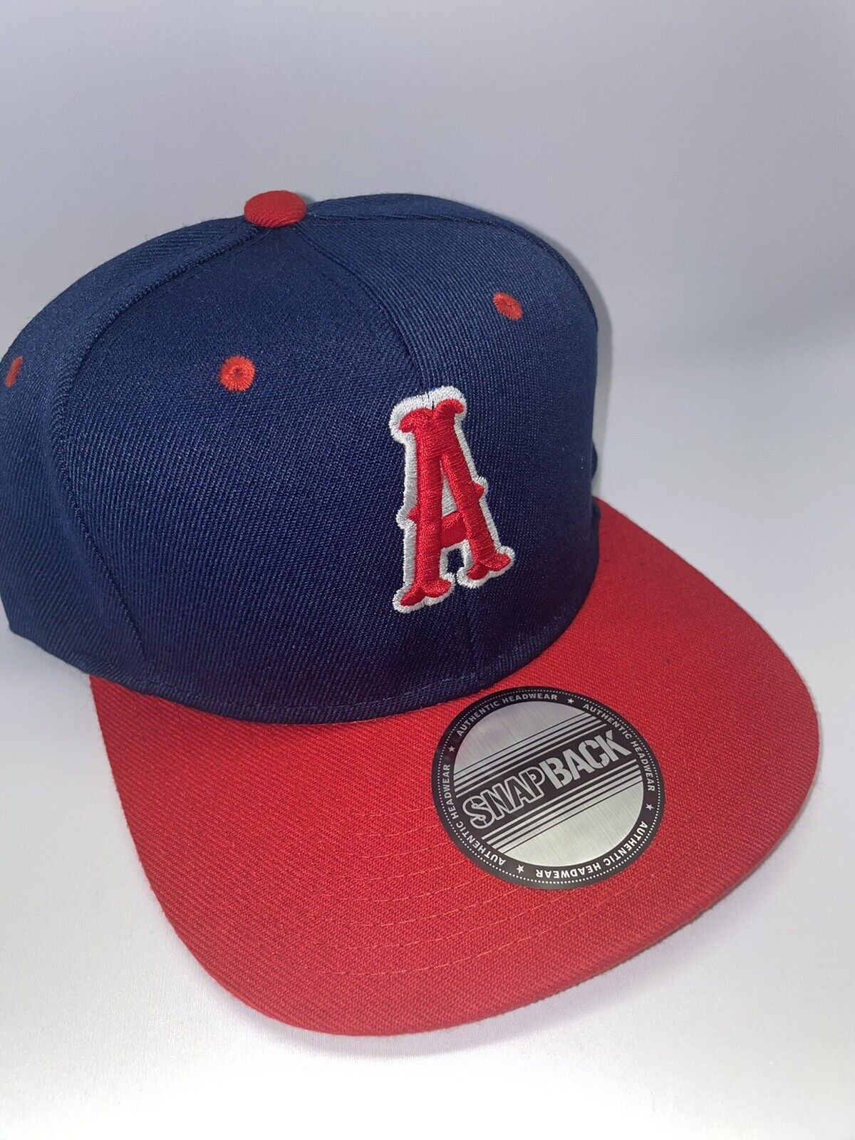 Letter A 3D Embroidered Blue And Red SnapBack