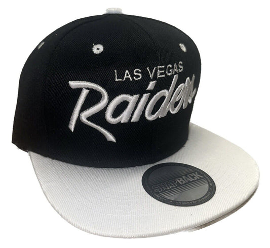 Las Vegas Raiders 3D Custom Embroidered Black/White SnapBack