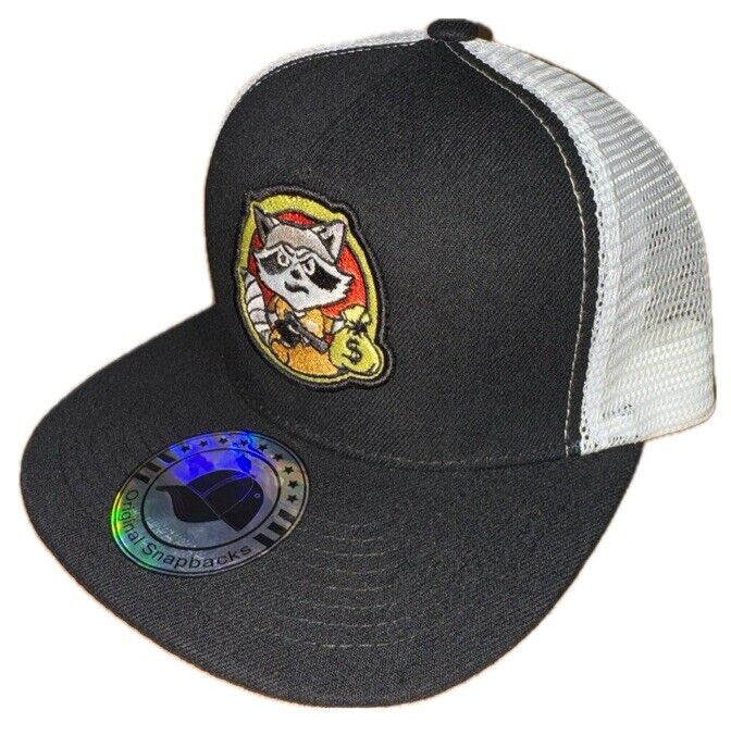 Gorra Mapache Zavandija , Gorra Negra Con Blanco Trucker SnapBack