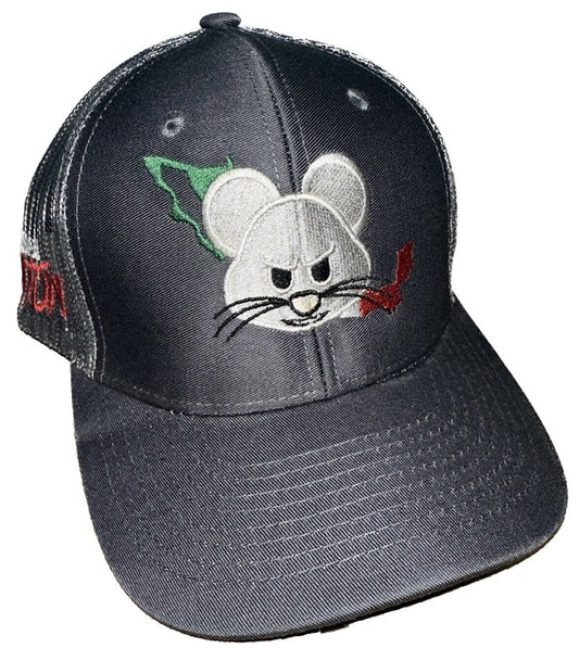 Soy El Raton Ovidio Guzman JGL Chapiza Embroidered Gray Trucker Hat 2Designs