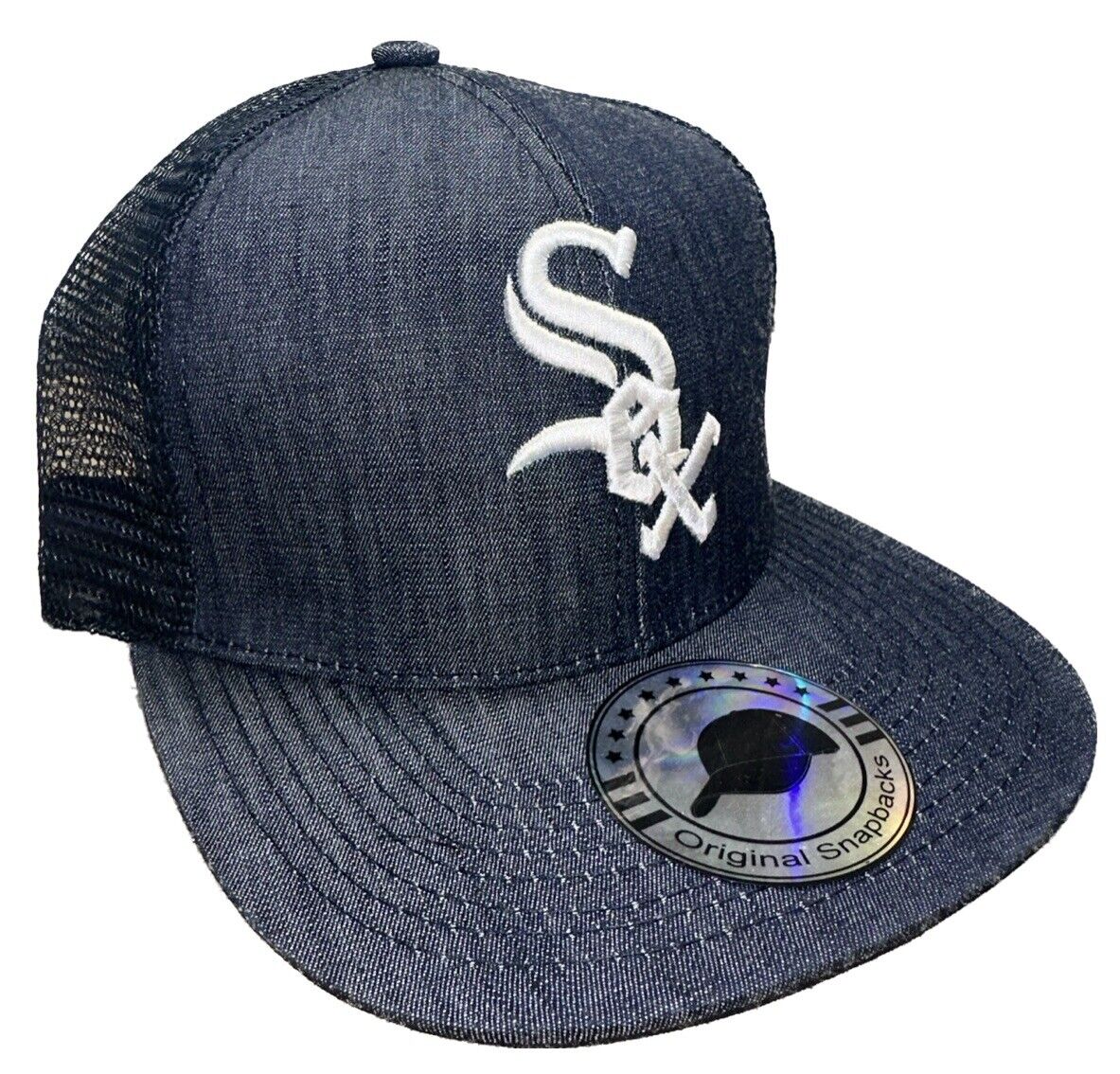 Chicago White Sox Blue Denim Trucker  Snapback