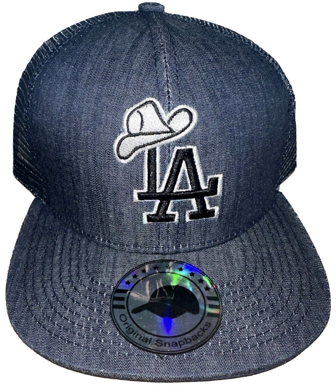 LA Sombrero Mayiza El Mayo MZ Blue Denim Trucker SnapBack