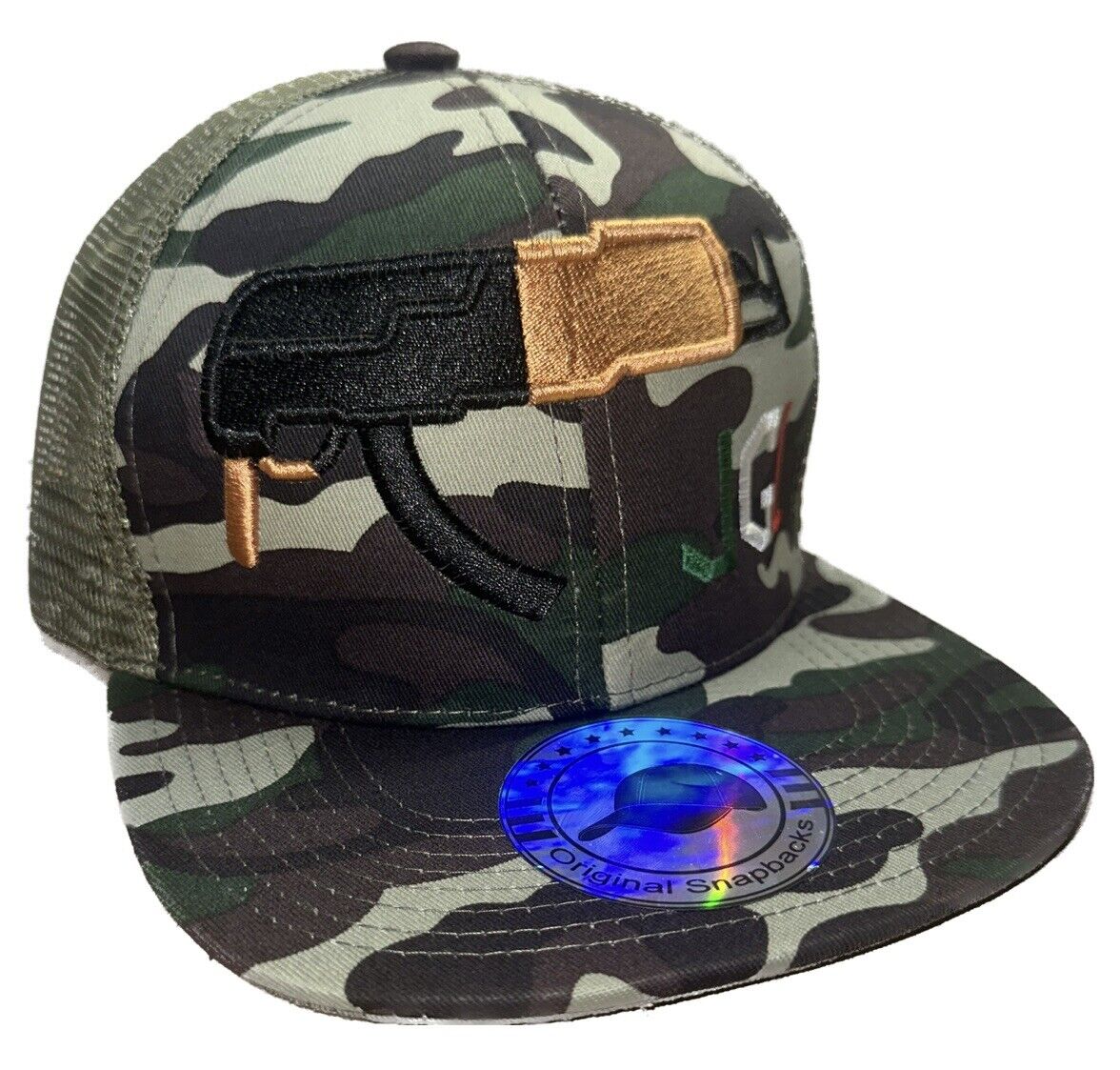 JGL Draco 3D ChapoBros Camo Trucker SnapBack