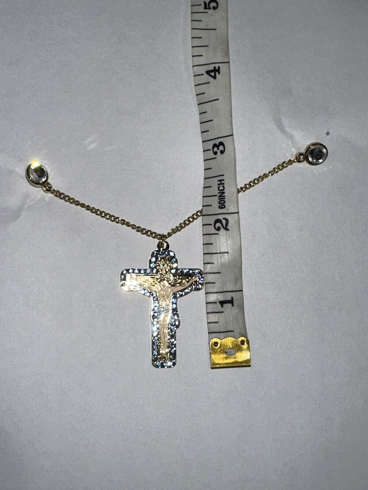 Chain With Cross Hat Pin Enamel Cadenita Con Cruz Pins Para Gorra