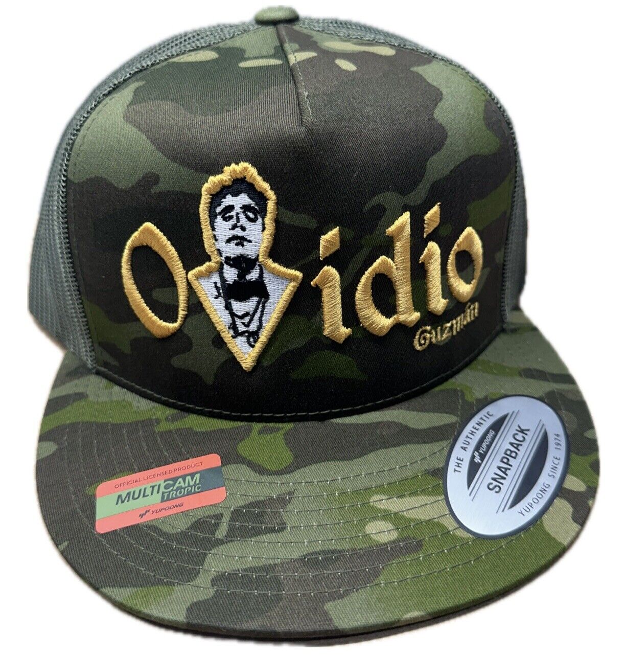 El Raton Ovidio Guzman JGL Chapiza Trucker Camo SnapBack