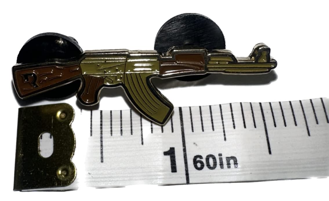 Ak-47 Cuerno De Chivo Gun Pistola Gold Hat Pin