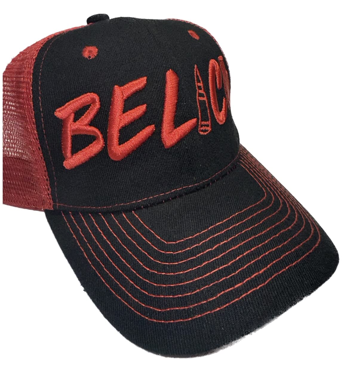 Belico JGL 701 El General El Chapo Chapiza Black/Red Baseball Trucker Cap