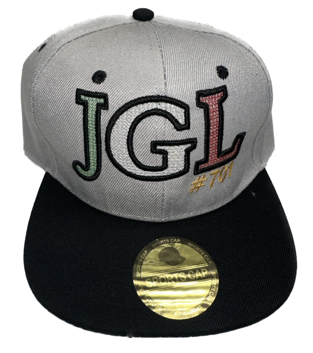 JGL Crown Custom Embroidered Black/Gray Snapback