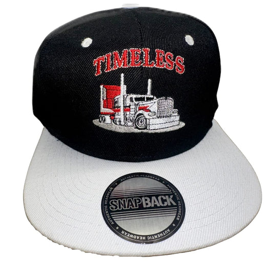 Timeless Snapback Hat Black/White