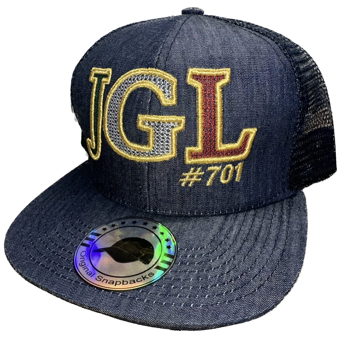 JGL El Chapo 701 Chapiza Blue Denim Trucker Hat