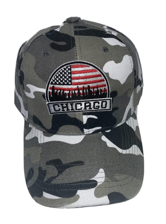 Chicago Skyline Camo Baseball Cap