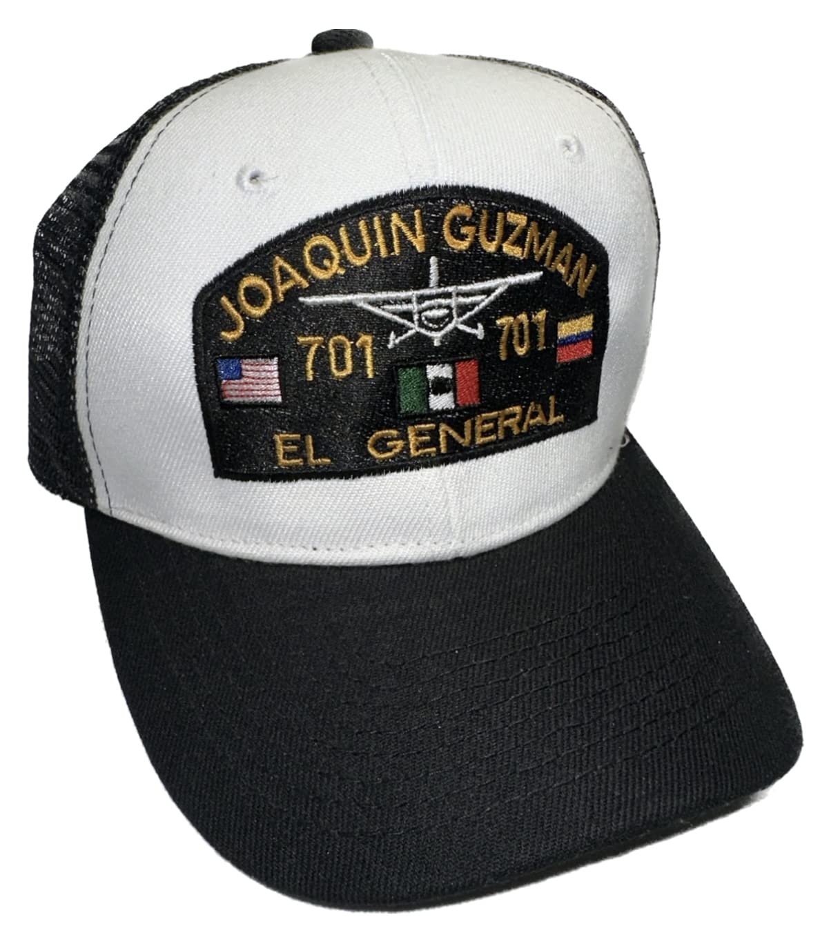 JGL 701 El General El Chapo Chapiza Black/White Baseball Trucker Cap