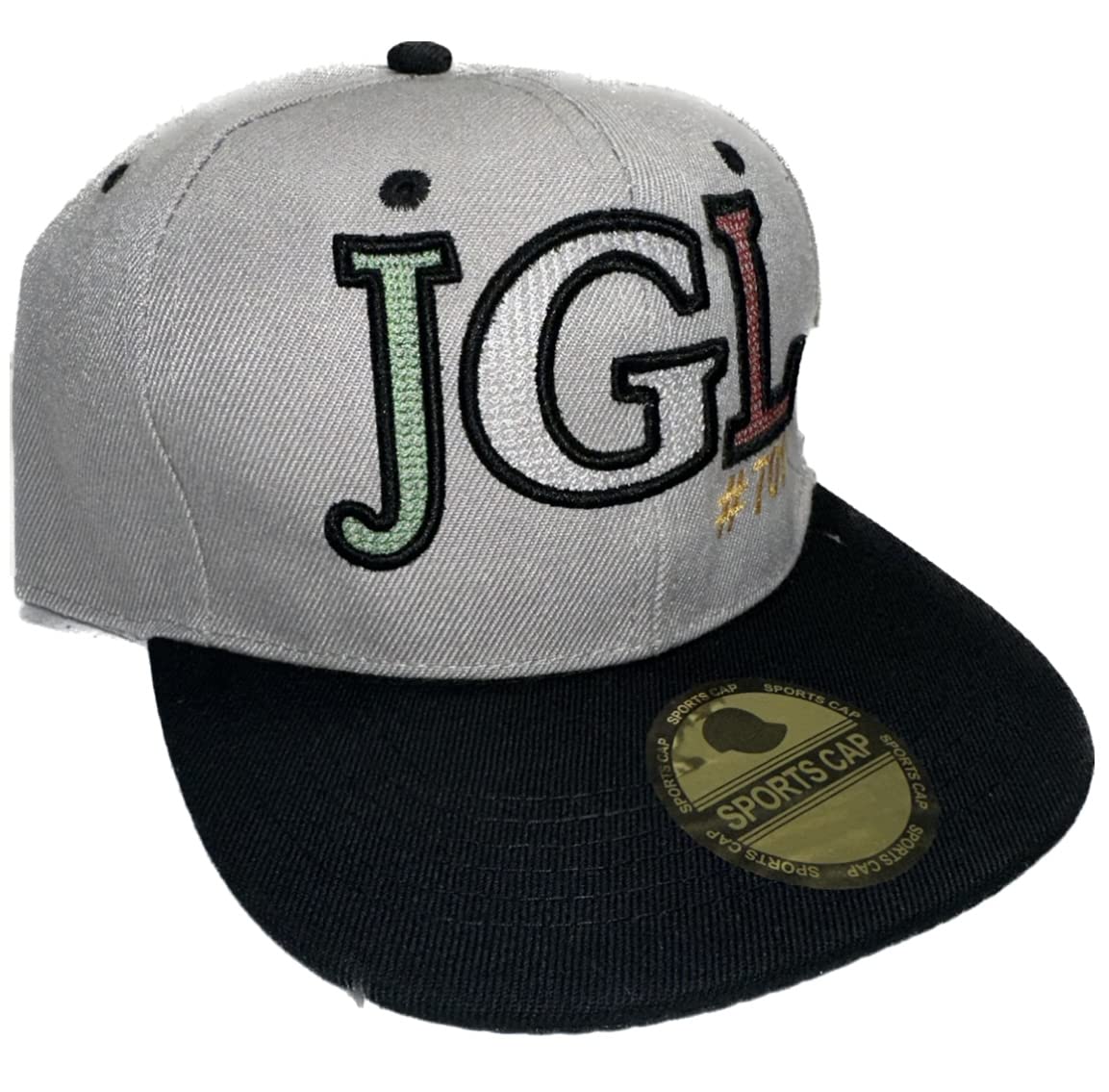 JGL Crown Custom Embroidered Black/Gray Snapback