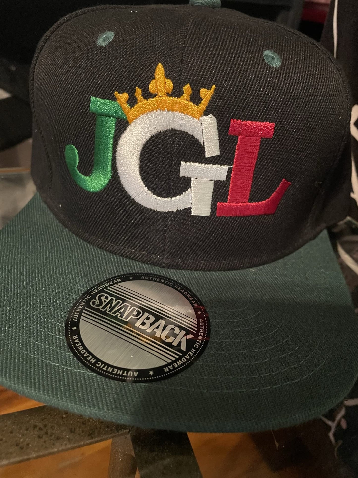 JGL Crown ChapoBros Black/Green Snapback