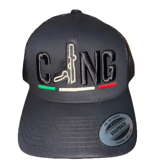 CJNG Black Trucker Baseball SnapBack