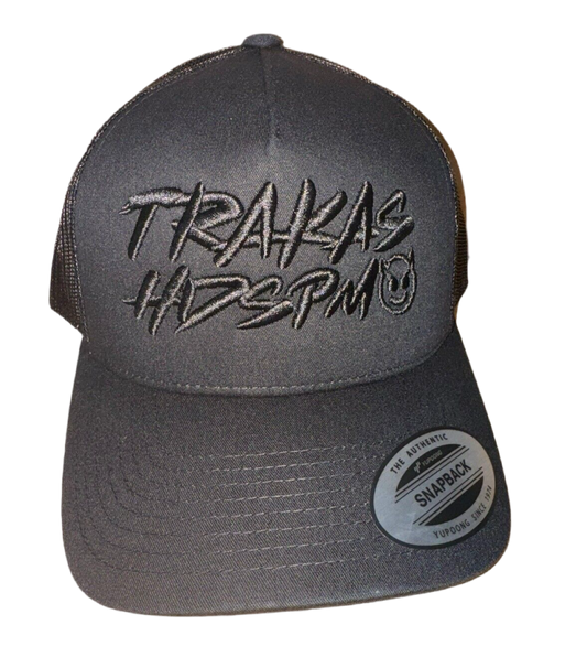 TRAKAS HDSPM , Gorra Negra Trucker SnapBack Curved Mesh Back