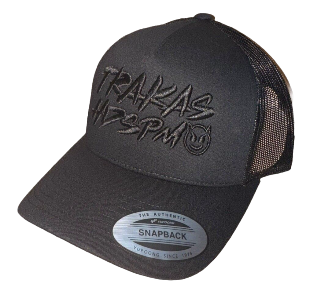 TRAKAS HDSPM , Gorra Negra Trucker SnapBack Curved Mesh Back