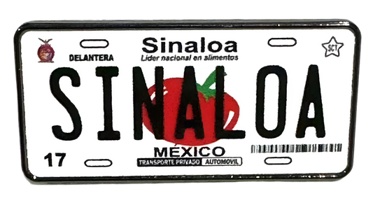 Sinaloa License Plate Hat Pin