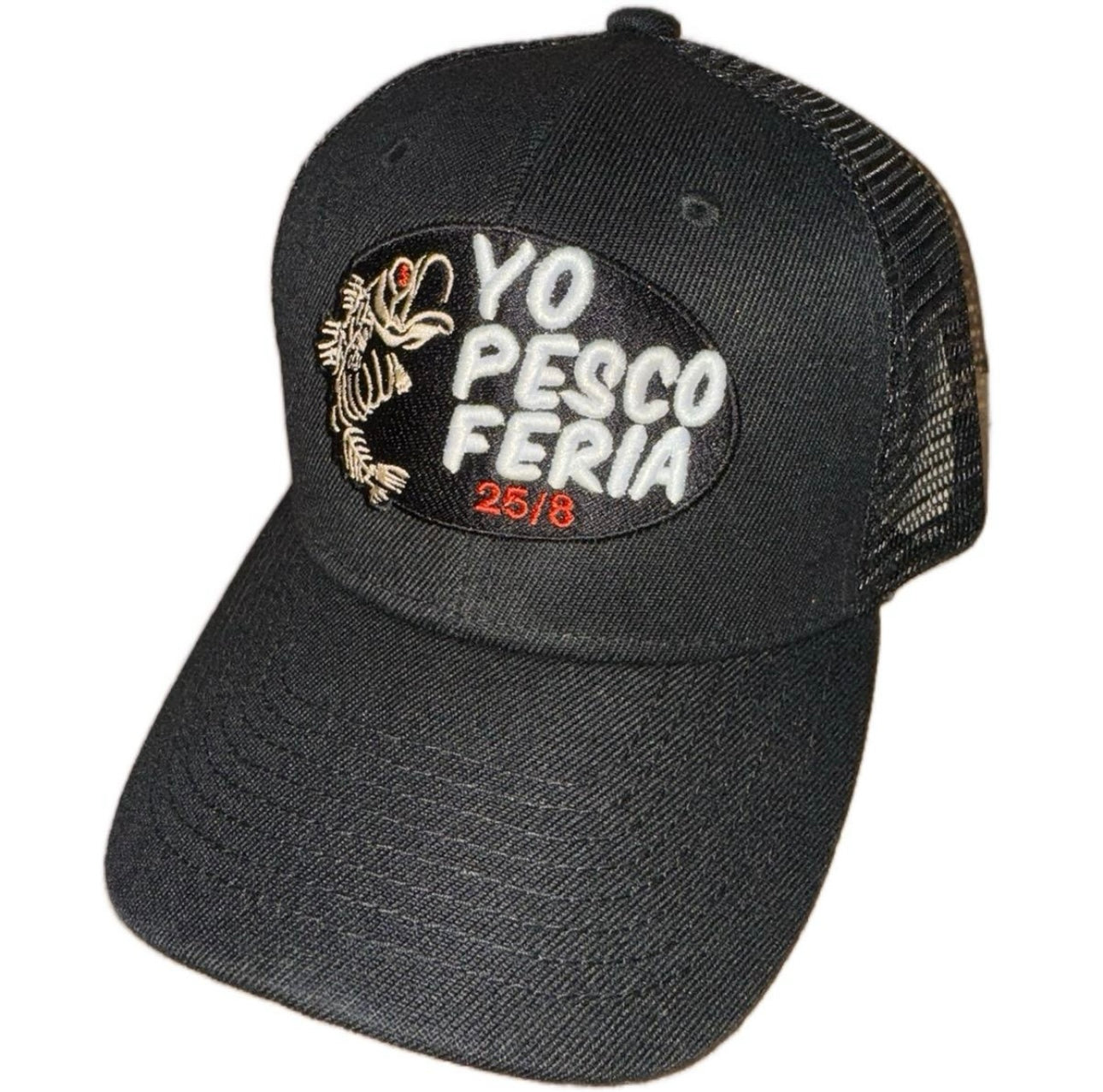 Yo Pesco Feria 25/8 Gorra Negra Mesh SnapBack Black Hat