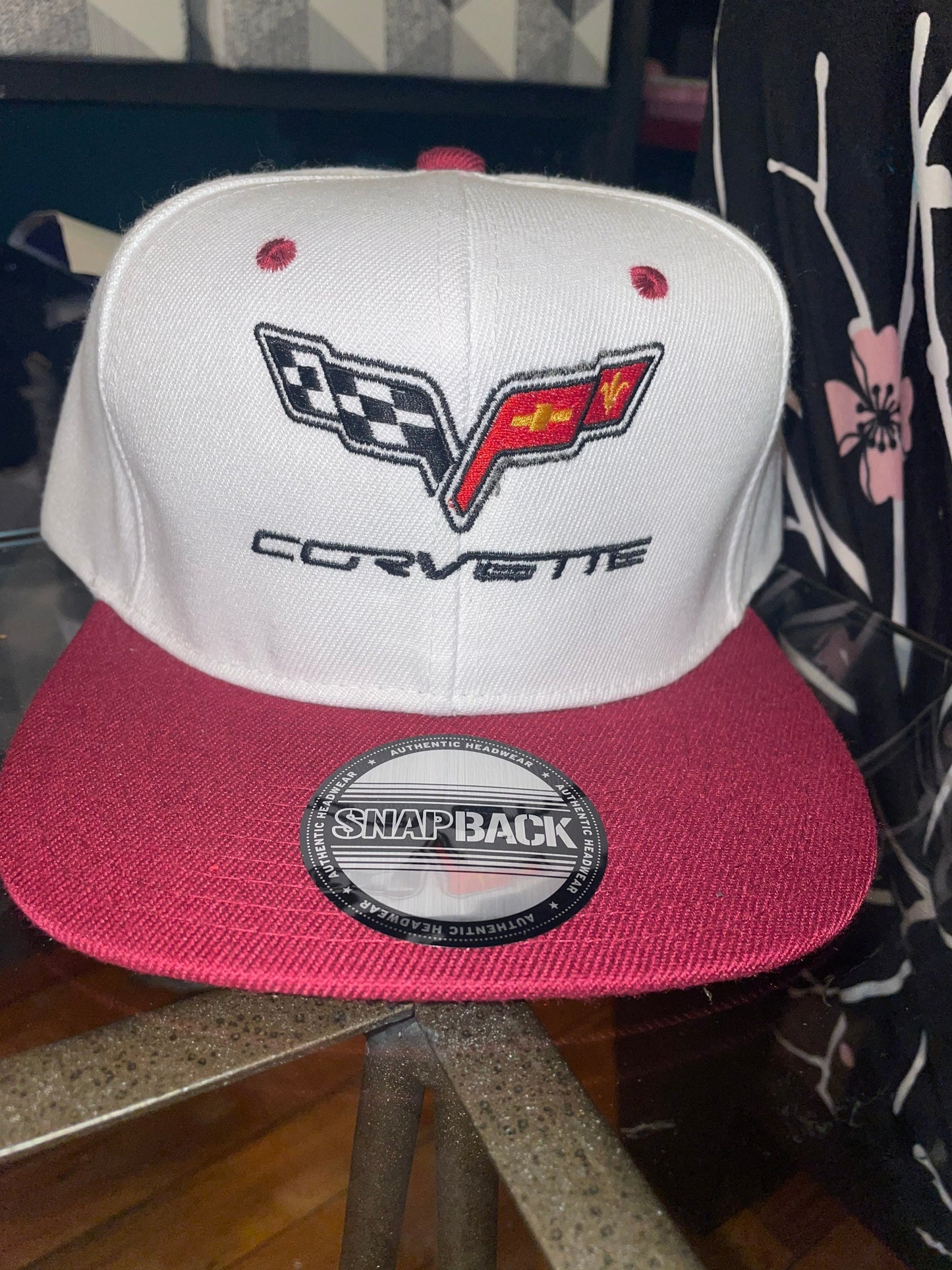 Corvette White/Red SnapBack