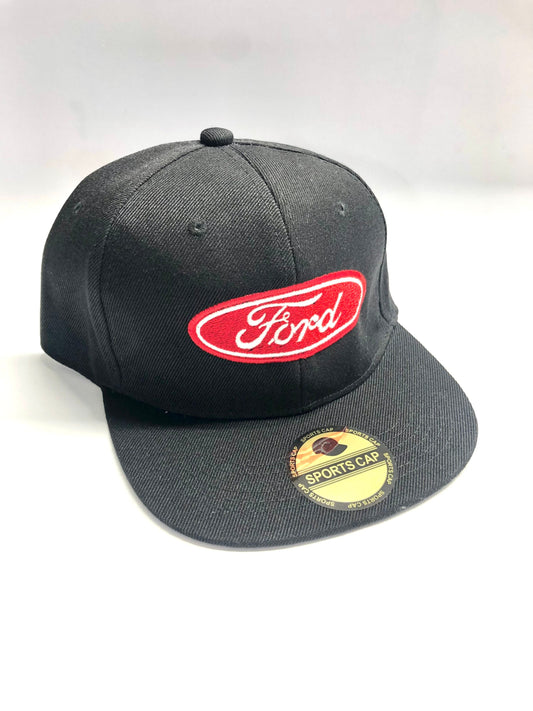 Red and White Ford Logo Black Snapback