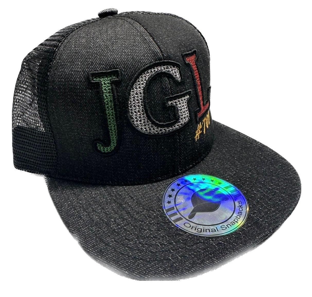 JGL Chapo Chapiza 701 Black Denim Trucker SnapBack