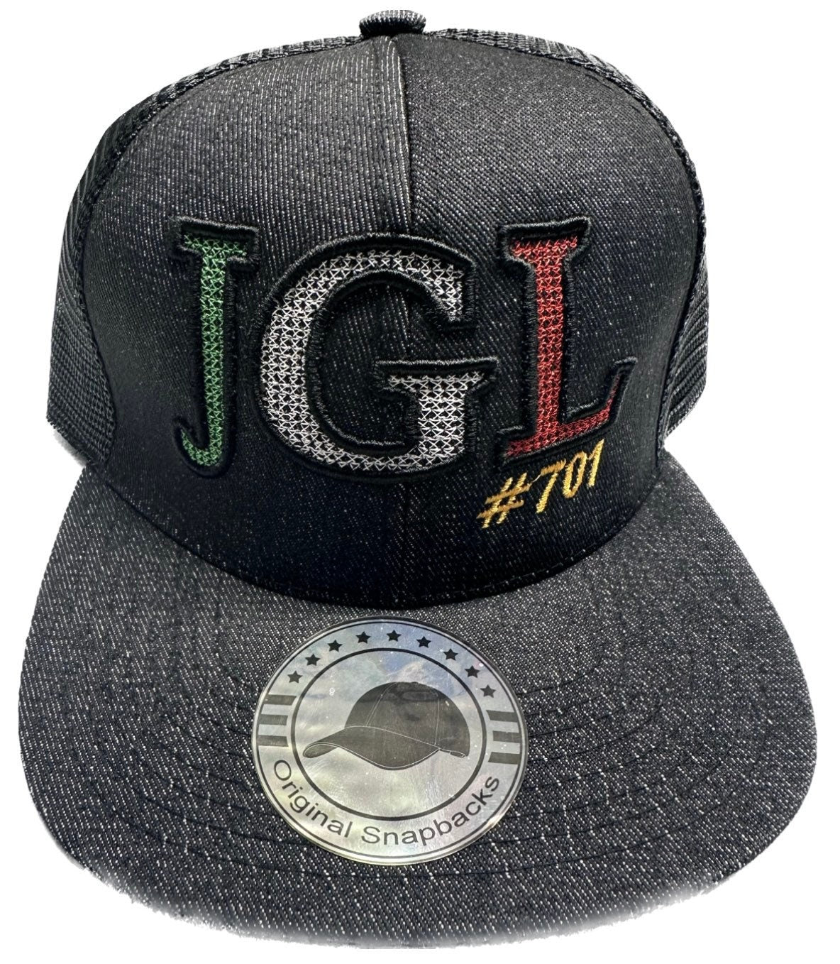 JGL Chapo Chapiza 701 Black Denim Trucker SnapBack