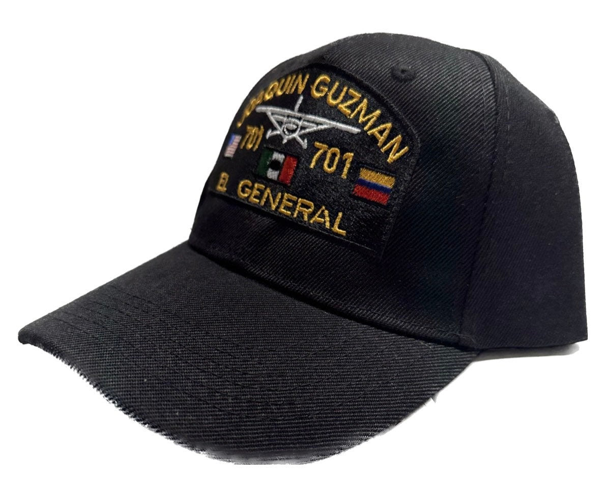 El General El Chapo Chapiza JGL 701 Chapiza Black Baseball Cap