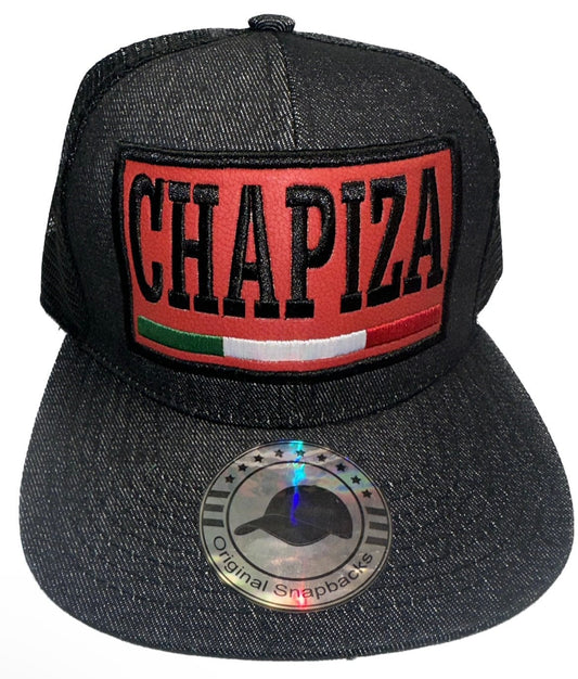 Chapiza Red Leather JGL 701  Trucker SnapBack